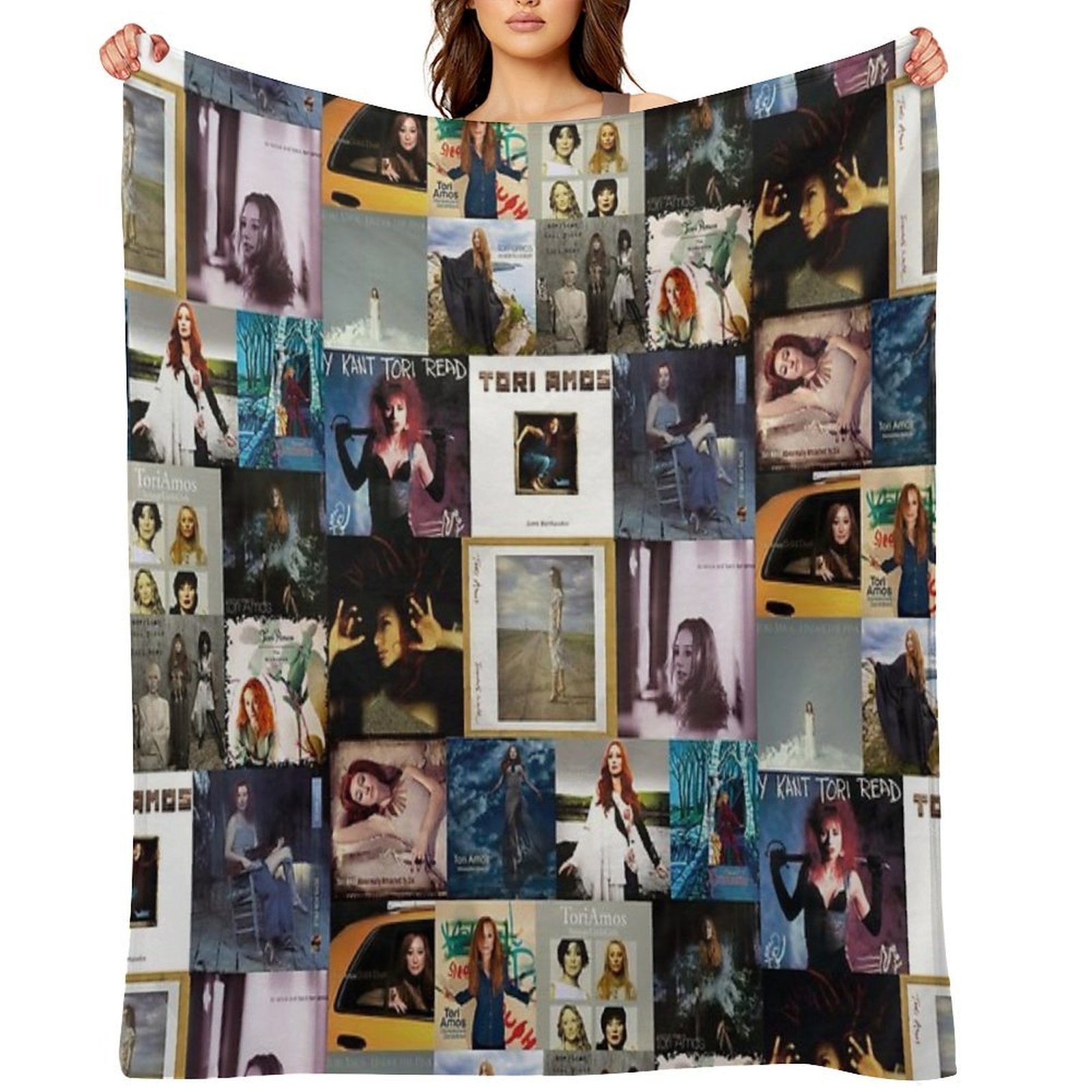 Tori Amos Album Records Collage Collection Print Gift-ready Throw Blanket