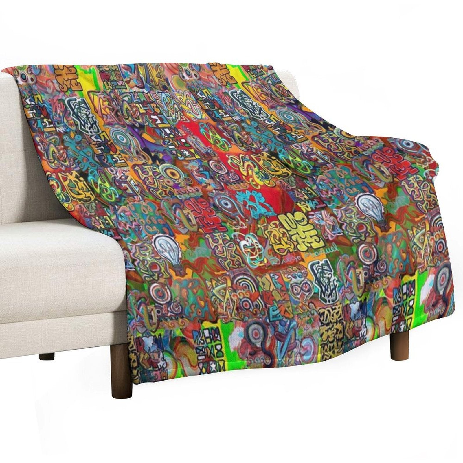 Graffiti 21 Tapiz 11 Wrinkle-free Throw Blanket