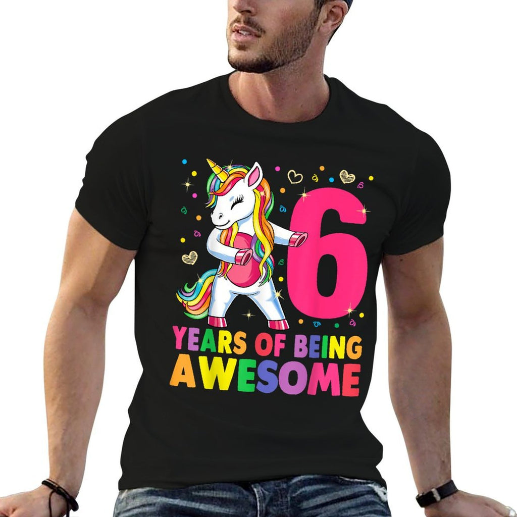 6 Years Old Unicorn Flossing 6th Birthday Girl Unicorn Party  Soft T-Shirt