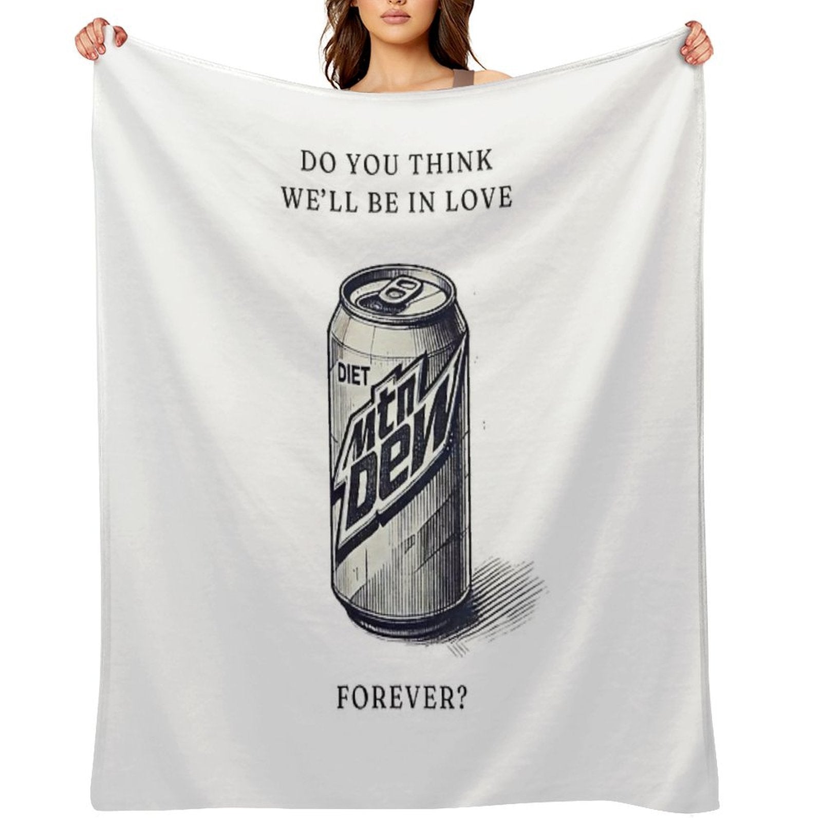 Diet Mountain Dew - Lana Del Ray Minimalist Print All-season Throw Blanket
