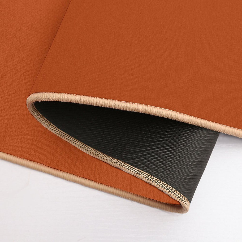 Solid Rust Solid Color  Odorless Bath Mat
