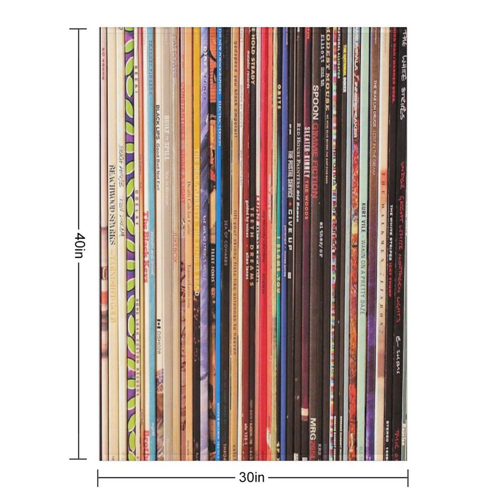 Indie Rock Vinyl Records Anti-pilling Throw Blanket