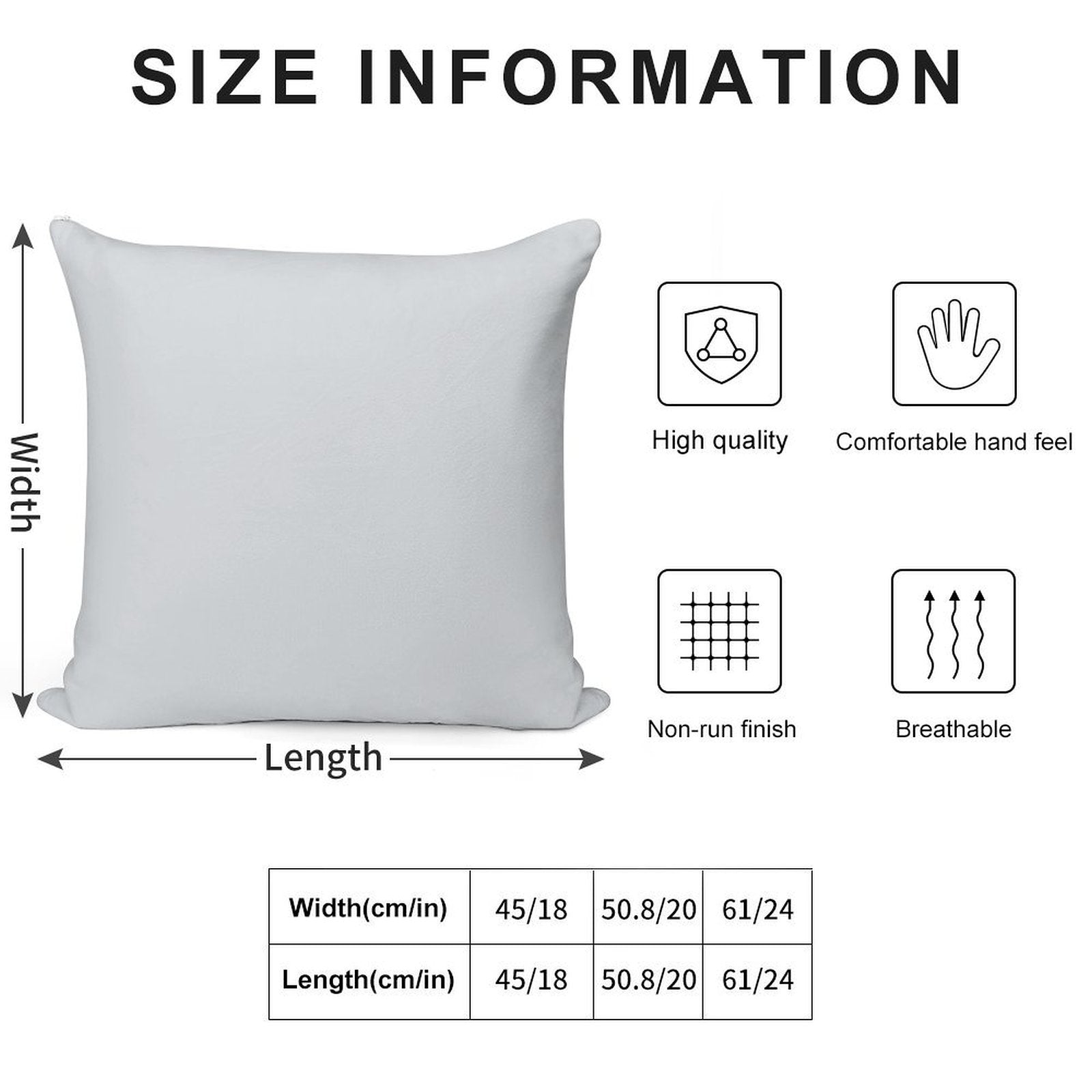 Light Grey - Slightly Cooler Tone Soft Easy Maintenance Throw Pillow