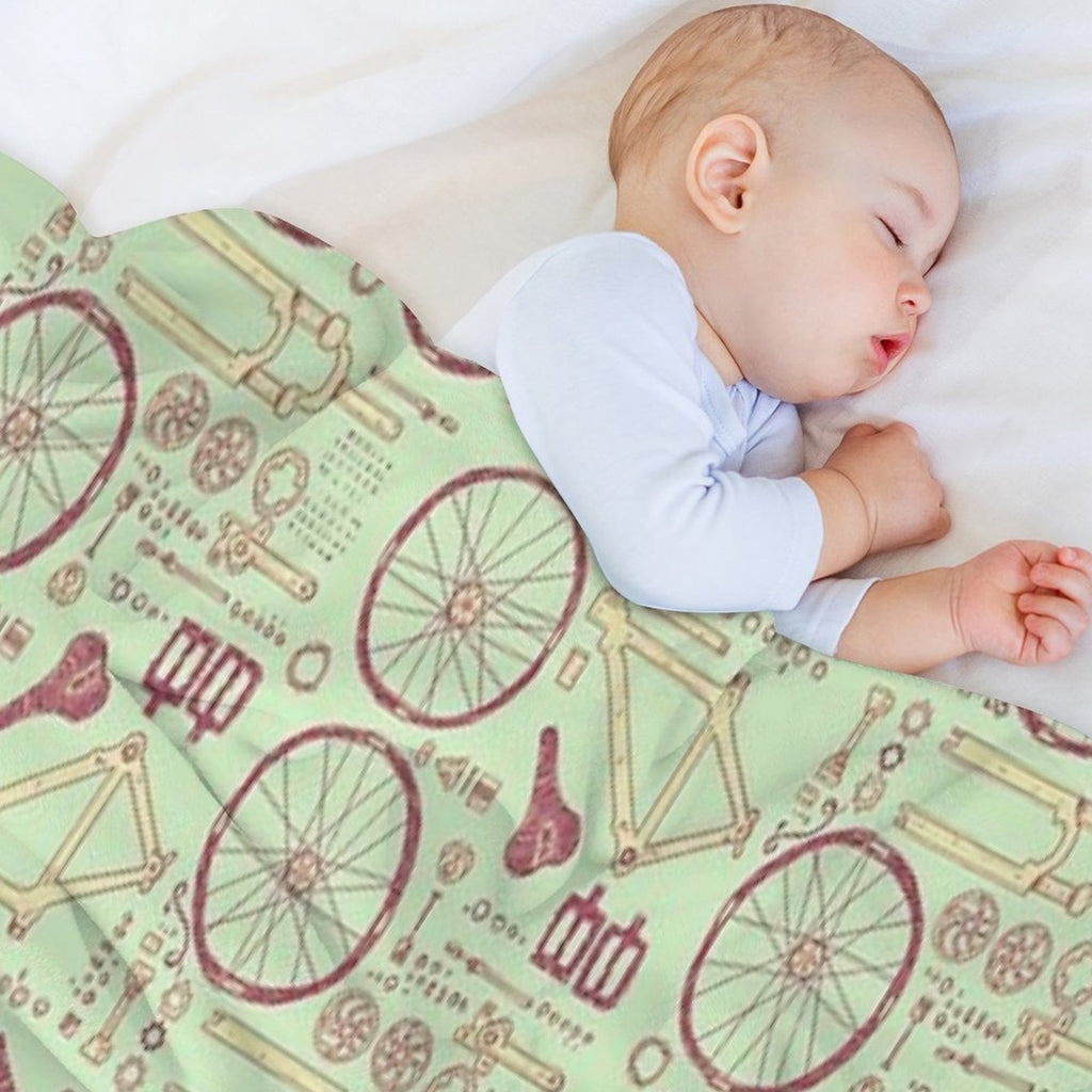 Bicycle Parts Compact Throw Blanket
