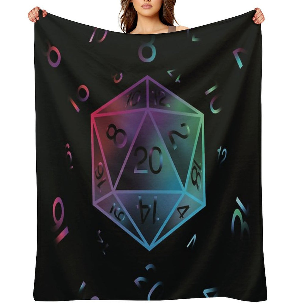 D20 Dungeons And Dragons Dice Machine-washable Throw Blanket