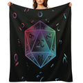 D20 Dungeons And Dragons Dice Machine-washable Throw Blanket