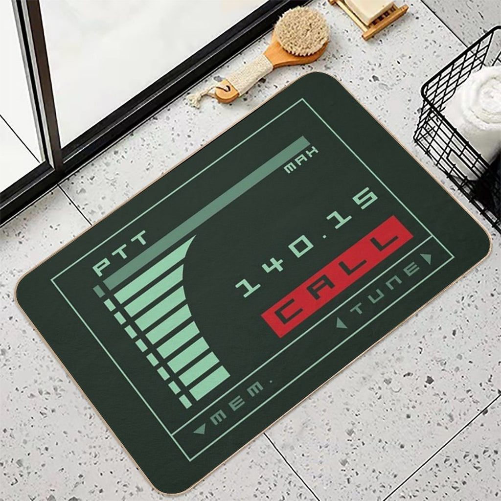 Metal Gear Solid Codec Screen - Inspired by Kojima's MGS  Repositionable Bath Mat