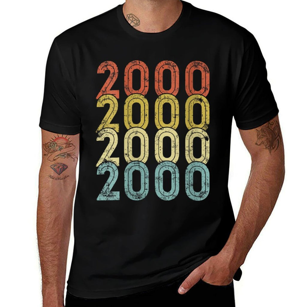 Womens 25 Year Old Birthday Vintage 2000 25th Birthday  Wrinkle-resistant T-Shirt