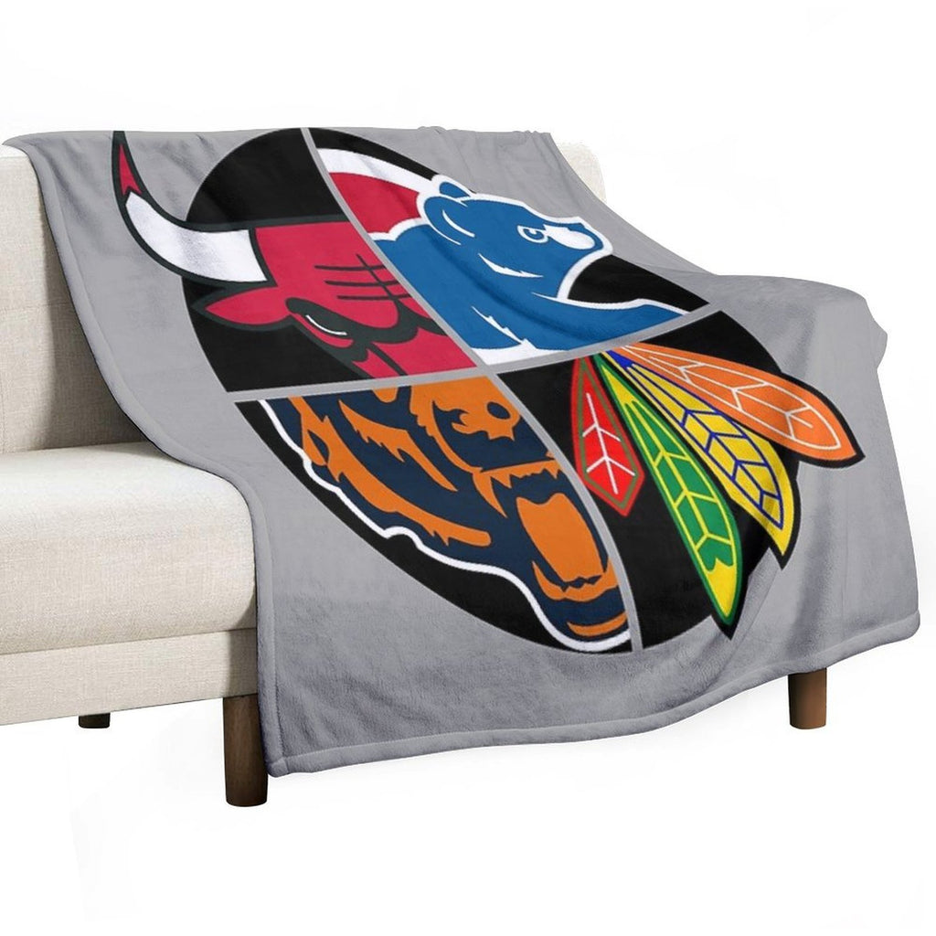Chicago Northside Sports Quad Easy Care Throw Blanket