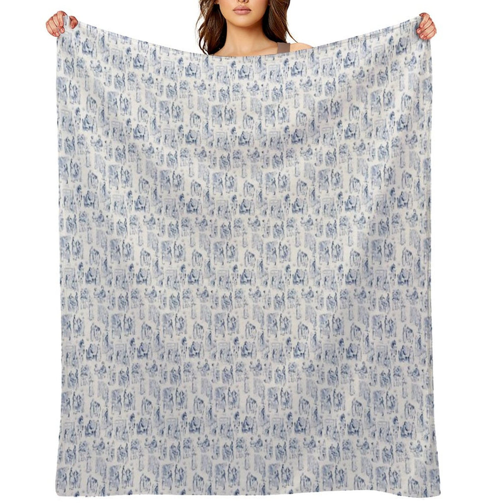 Pride And Prejudice Toile Compact Throw Blanket