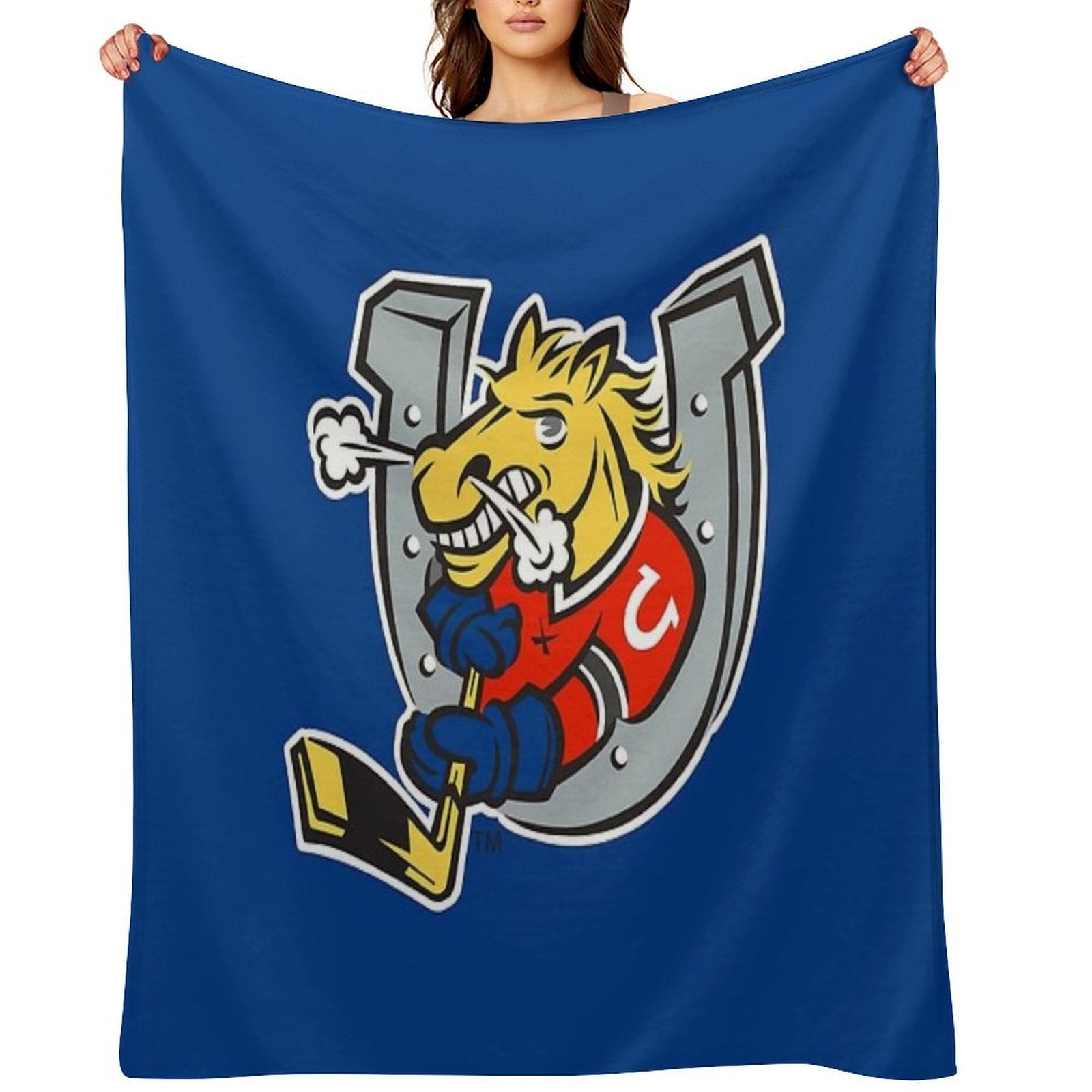 Barrie Colts Ontario Hockey Sustainable Throw Blanket