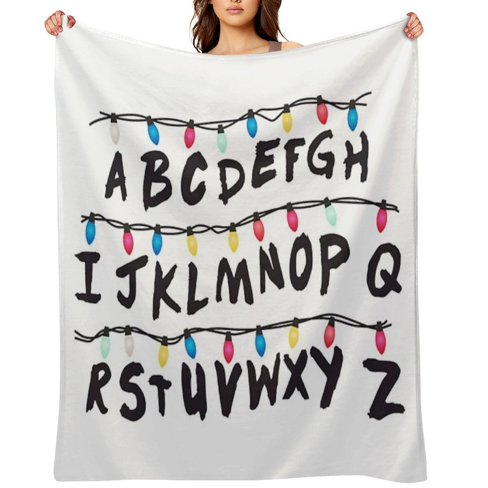 ABCDEFGH All-season Throw Blanket