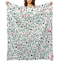 Back to The 80's Eighties, Funky Memphis Pattern Design All-season Throw Blanket
