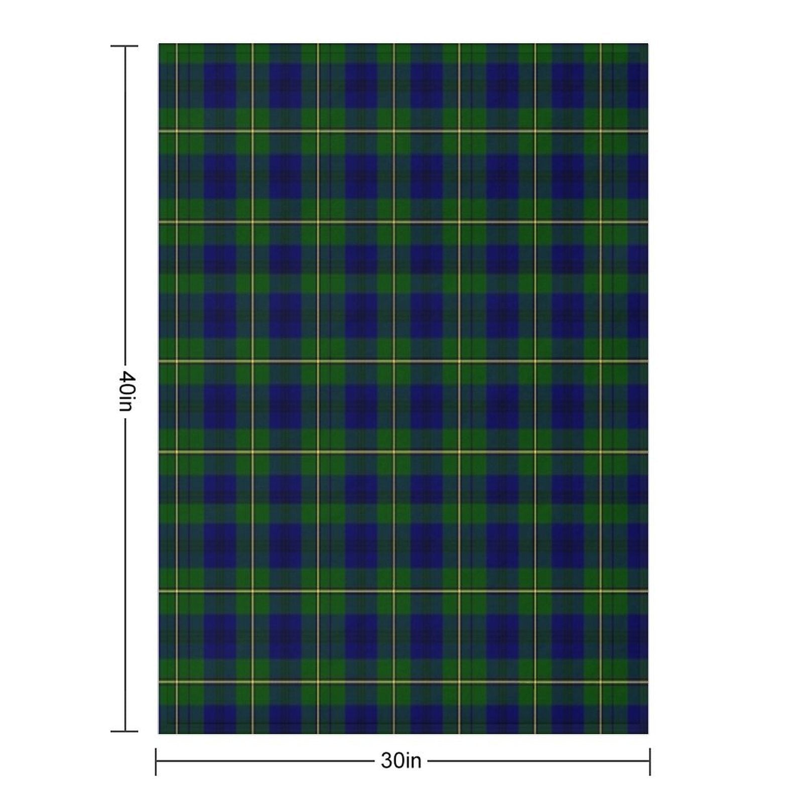 Clan Johnson Tartan Plush Throw Blanket