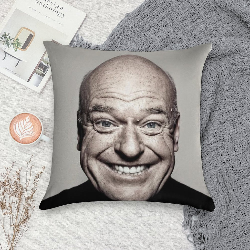 Hank Schrader Dean Norris Happy Face Soft Durable Construction Throw Pillow