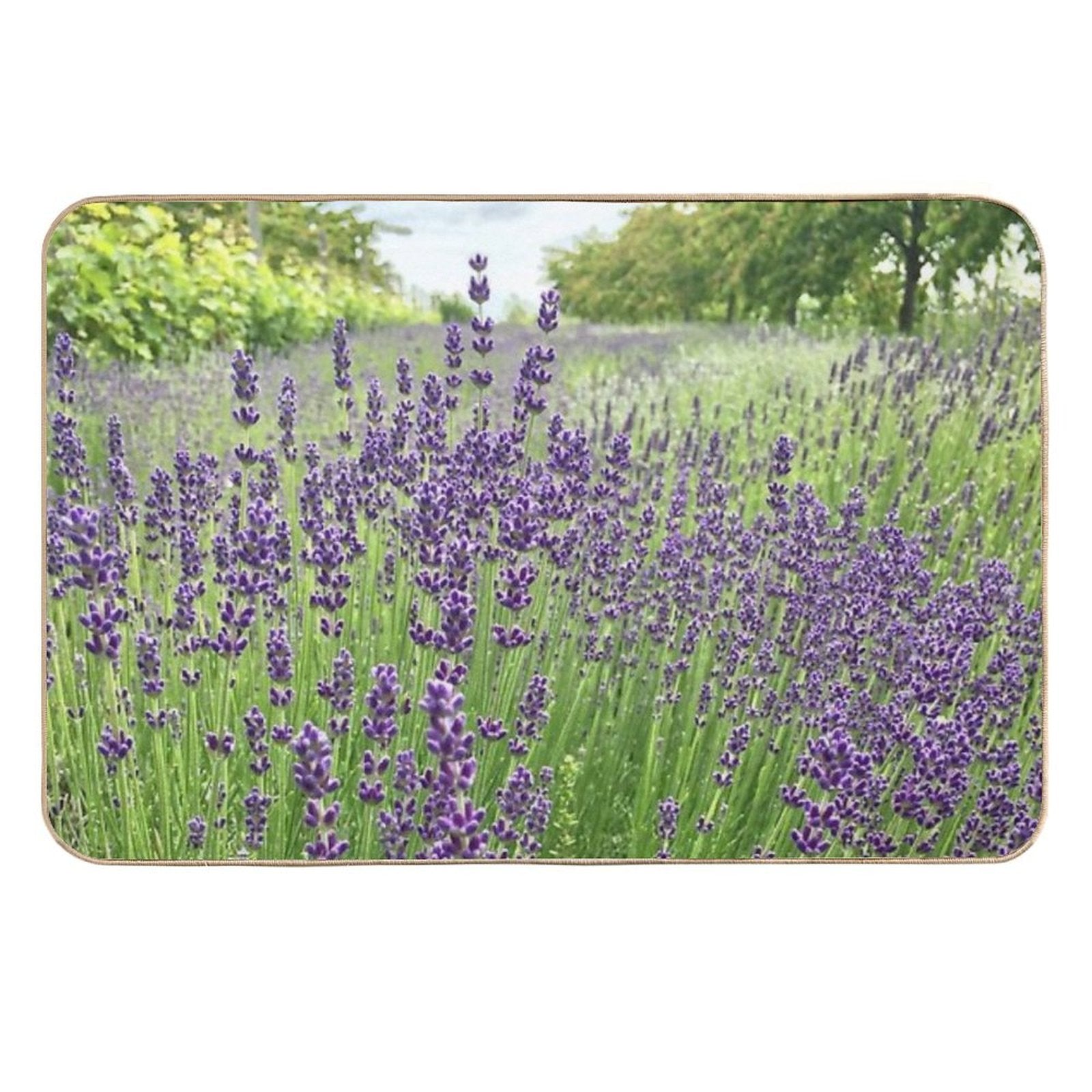 Lovely Lavender Fields Durable Bath Mat