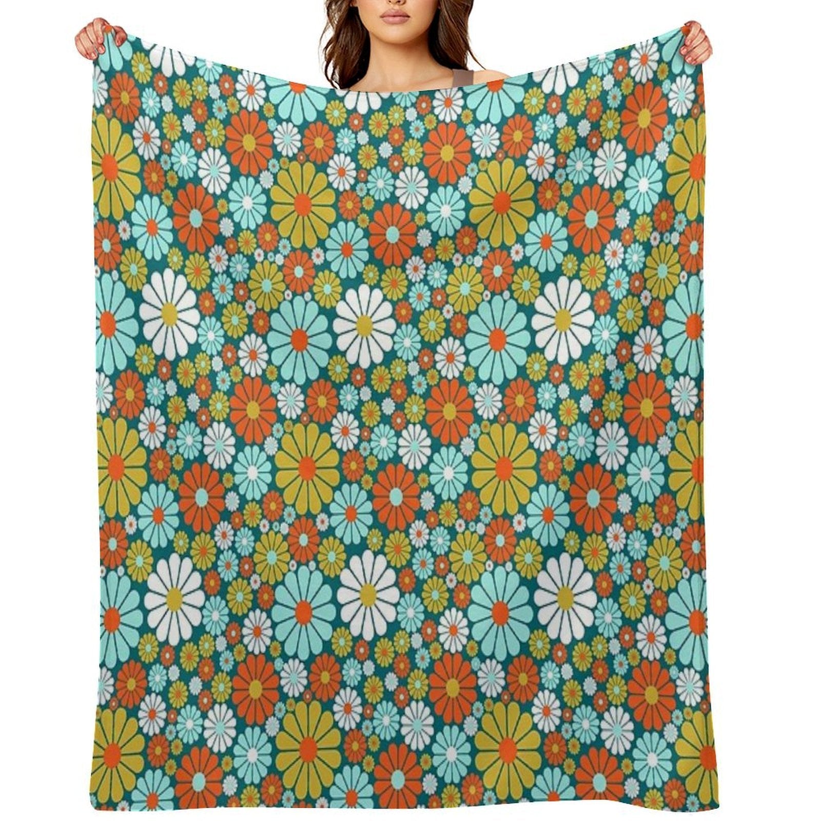 60's Wallpaper  One Wrinkle-free Throw Blanket