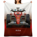 Many Charles Leclerc Formula 1 Items for 2025 Season, Featuring His Iconic Ferrari Racing Car Machine-washable Throw Blanket