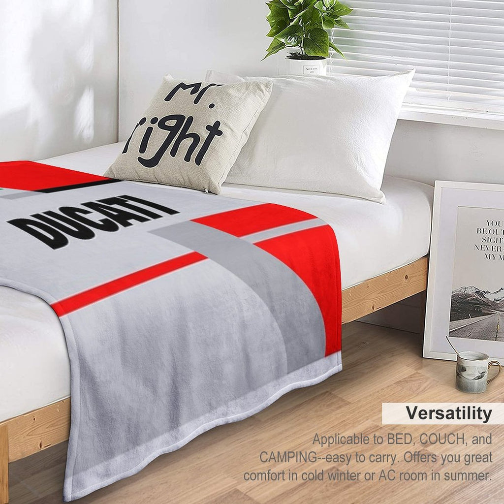 DUCATI Team R Plush Throw Blanket