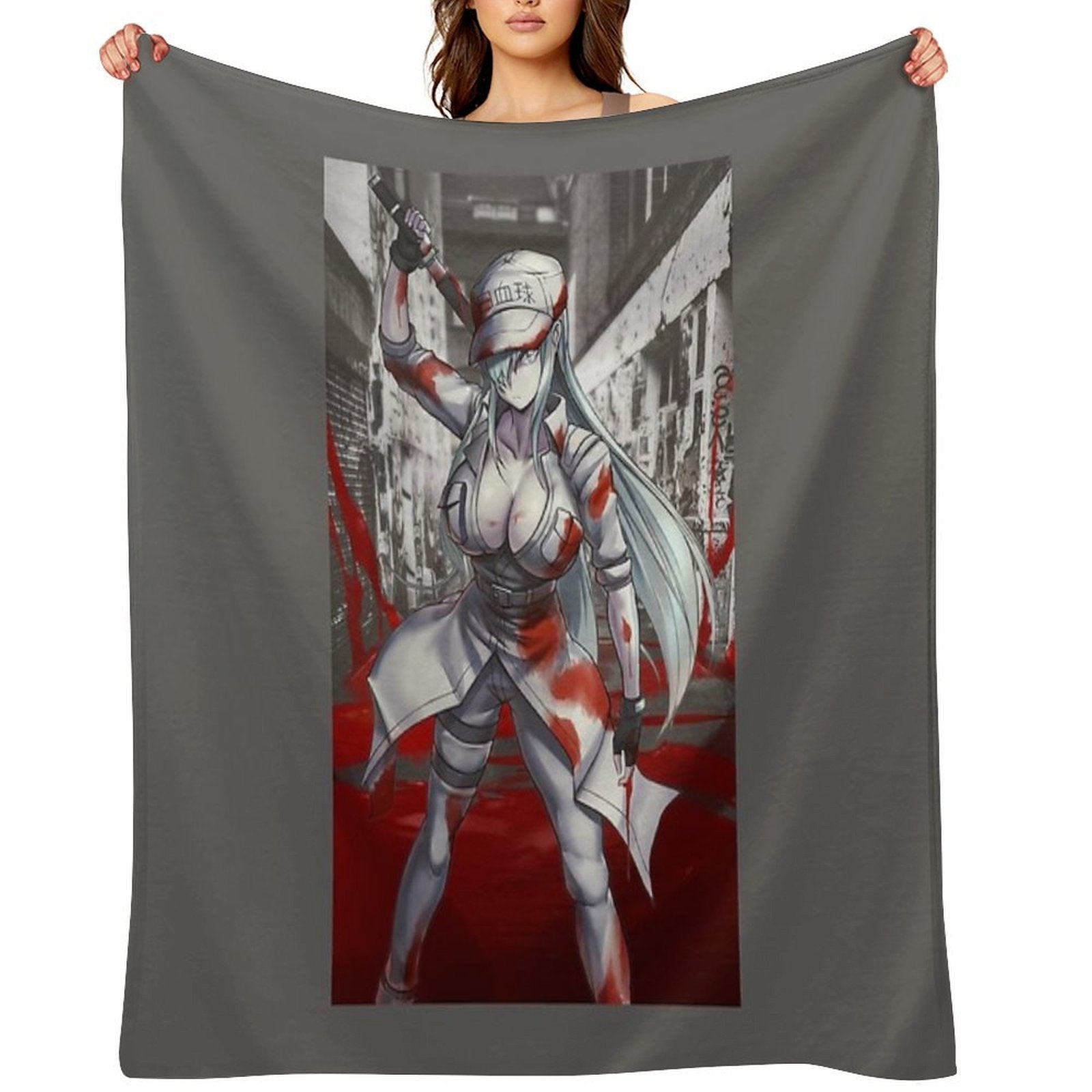 White Blood Cell (CODE BLACK) Easy Care Throw Blanket