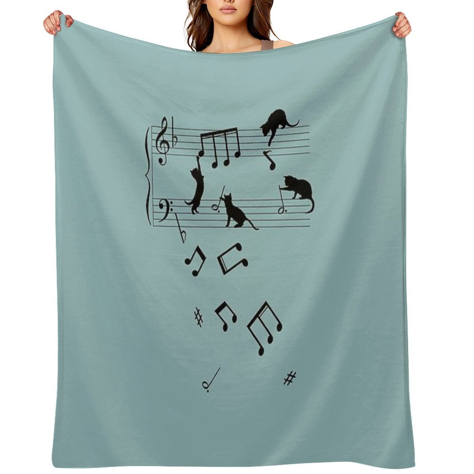 Musical Cats Versatility Throw Blanket