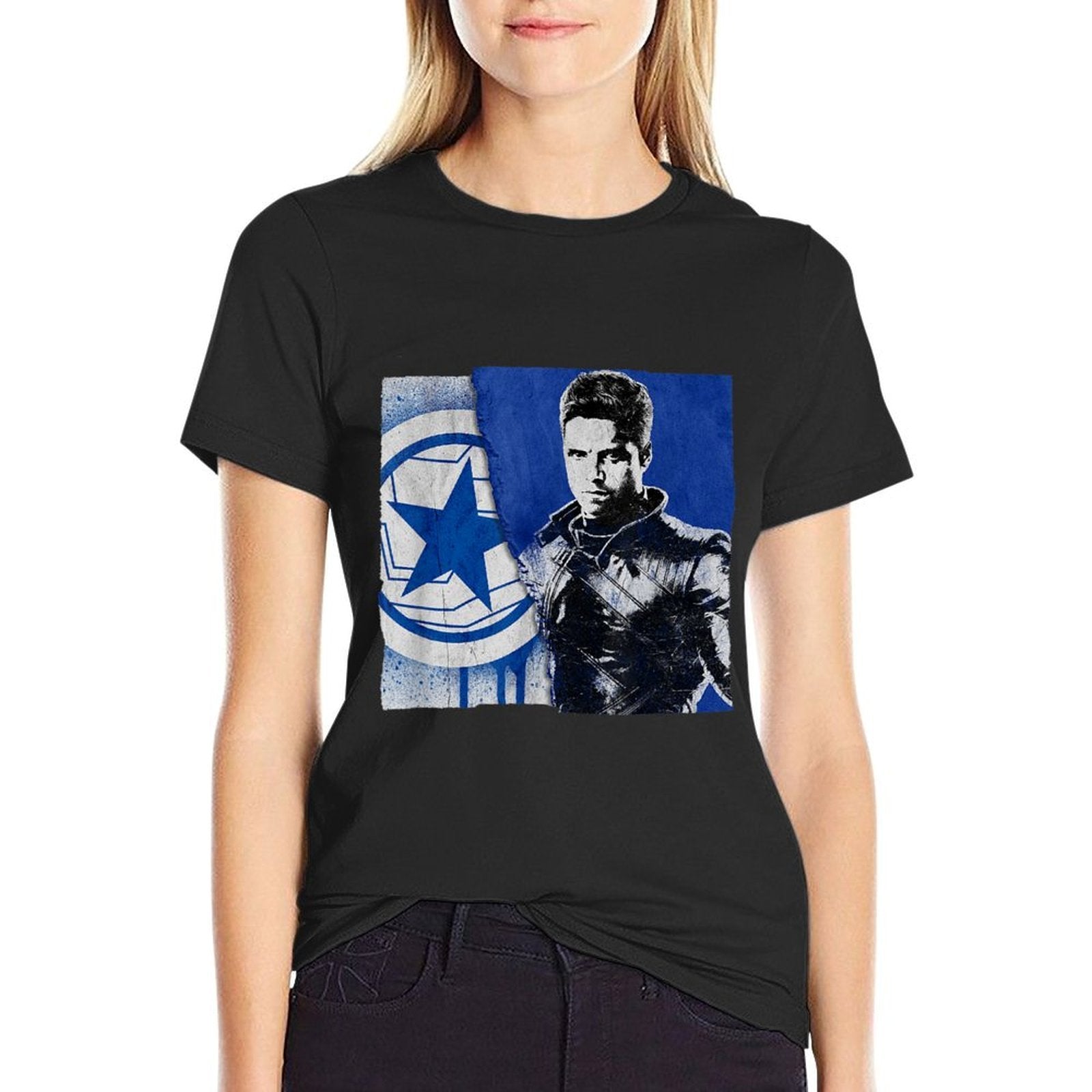 Marvel The Falcon And The Winter Soldier Bucky Barnes  Cotton T-Shirt