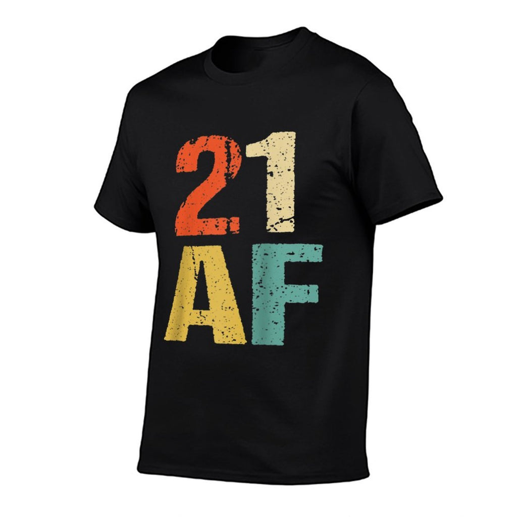 21st Birthday Vintage 21 AF Retro 21st Birthday Raglan Baseball  Polyester Blend T-Shirt
