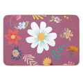 Random Floral Pattern 6 Tapestry Pink Background  Easy Maintenance Bath Mat