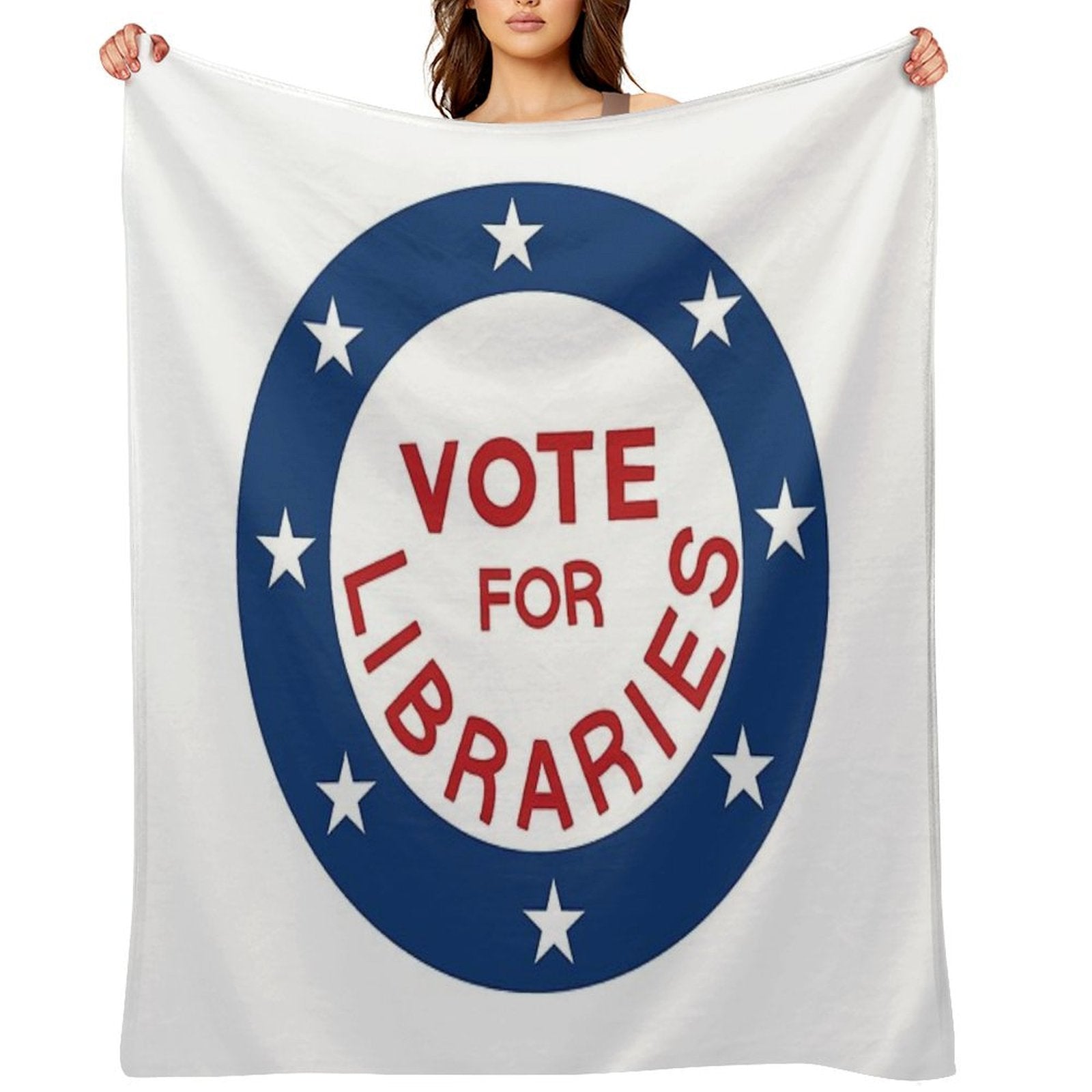 Vote for Libraries Sustainable Throw Blanket