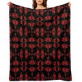 Vintage Abstract Design on Black Background Premium Throw Blanket