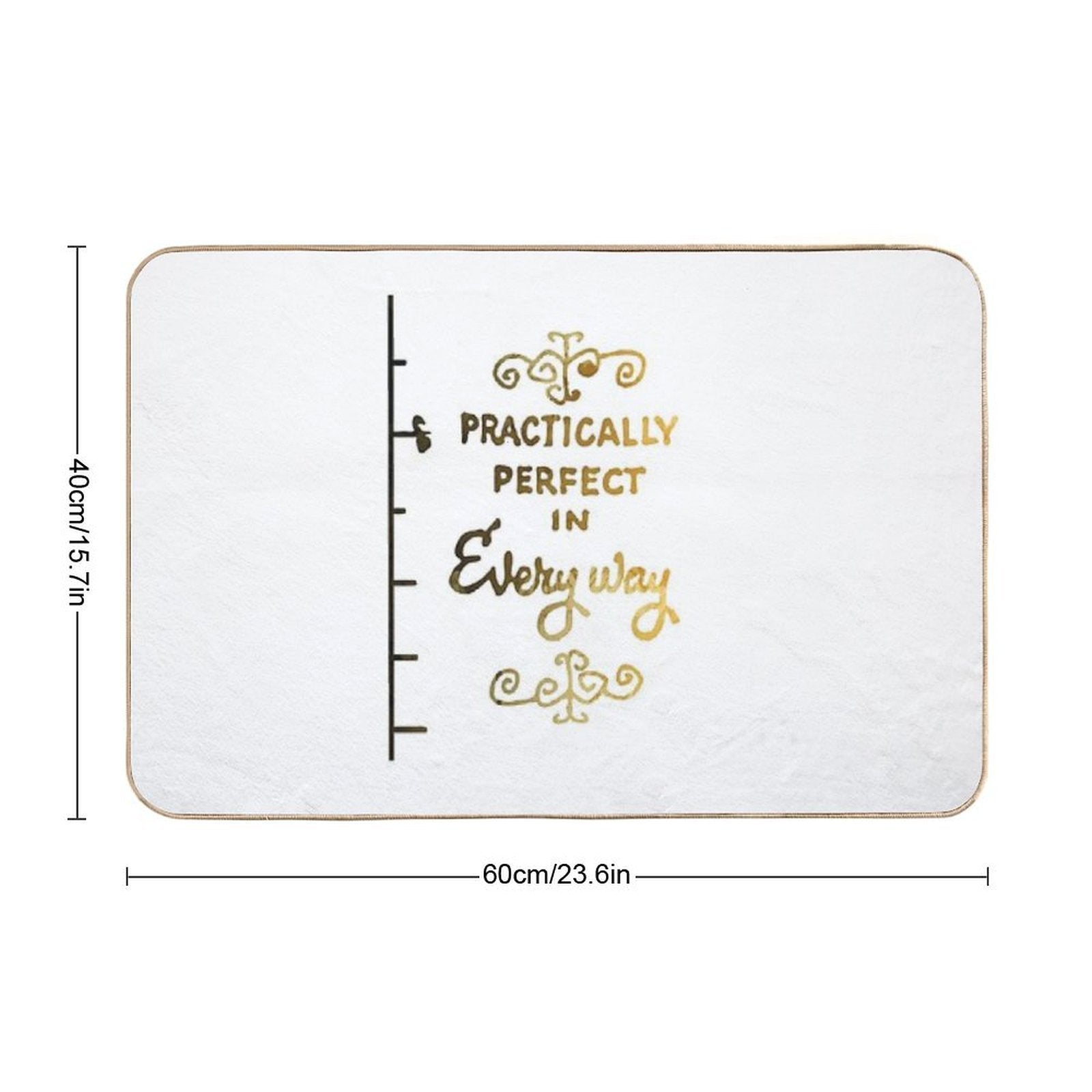 Practically Perfect in Every Way Inspired Silhouette  Dirt-Trapping Bath Mat