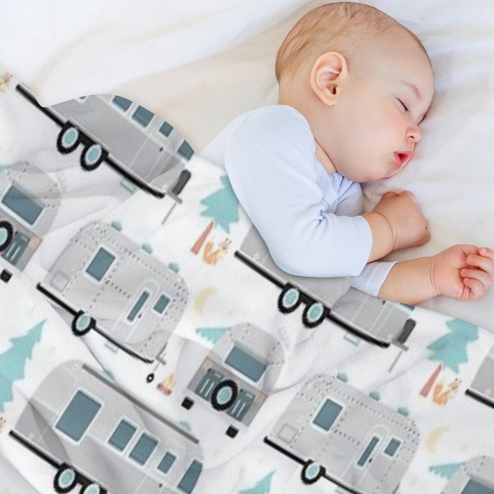 Cute Airstream Pattern Durable Throw Blanket