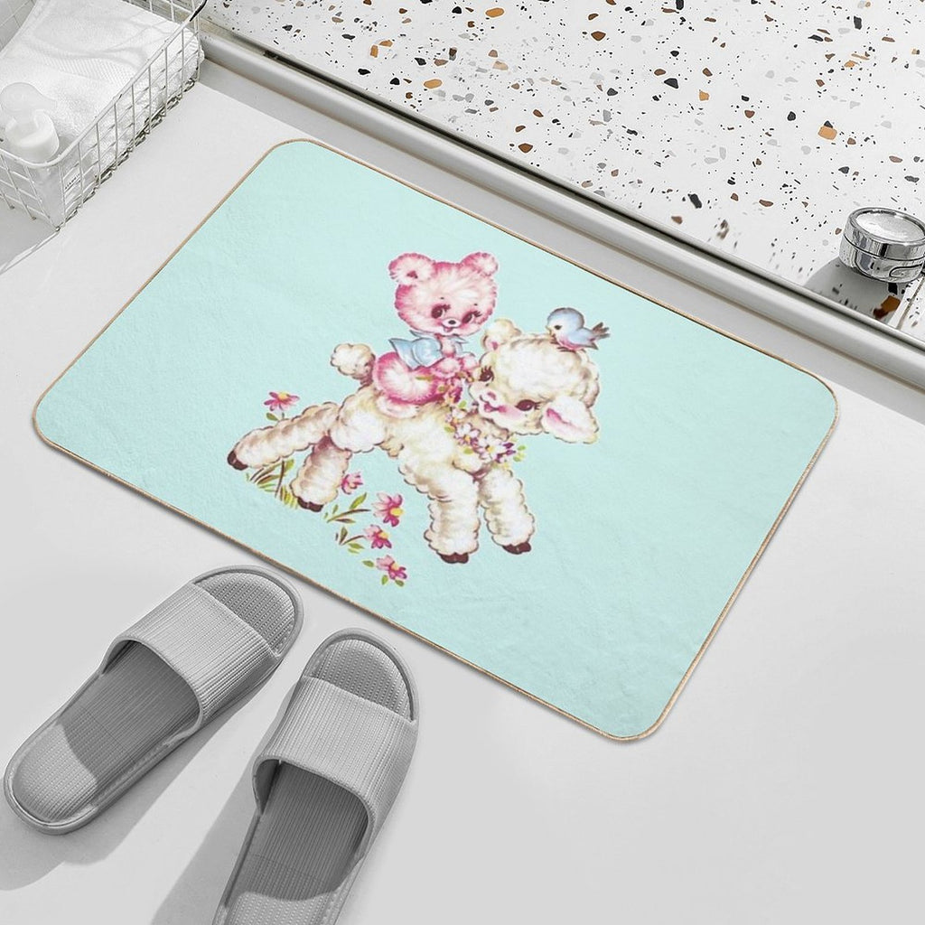 Lamb Lovely Bear  Odorless Bath Mat