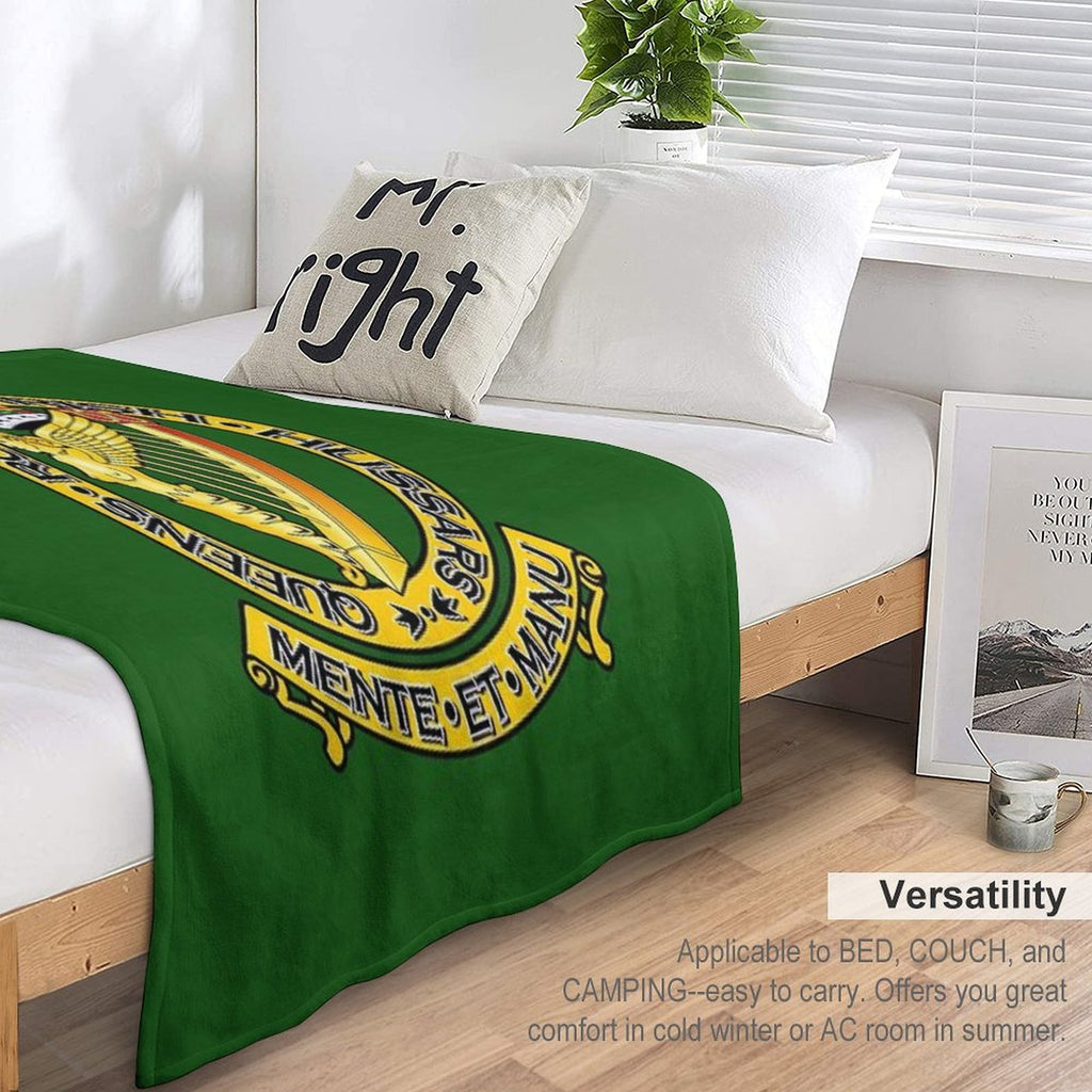 THE QUEEN'S ROYAL IRISH HUSSARS Sustainable Throw Blanket