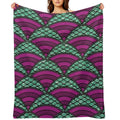 Afro Ankara Wax Print 14 All-season Throw Blanket