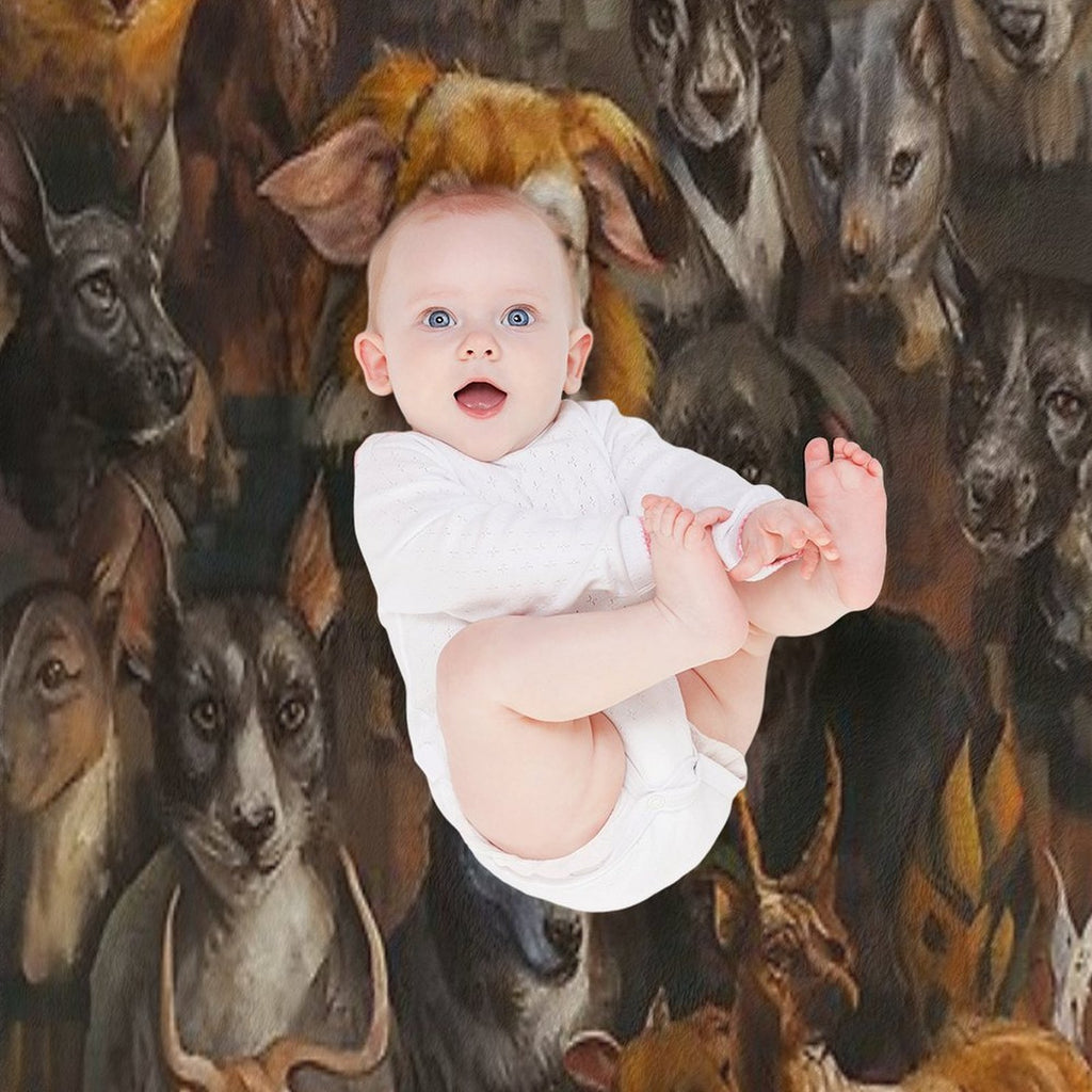 Whirlwind of Surreal Beasts  Baroque  Rembrandt  Chiaroscuro  Classical Paintings Wrinkle-free Throw Blanket