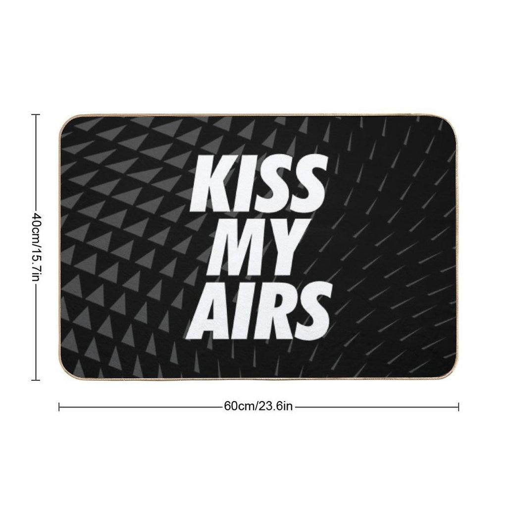 Kiss My Airs Sneaker Head Hype Black & White  Rapid-Drying Bath Mat