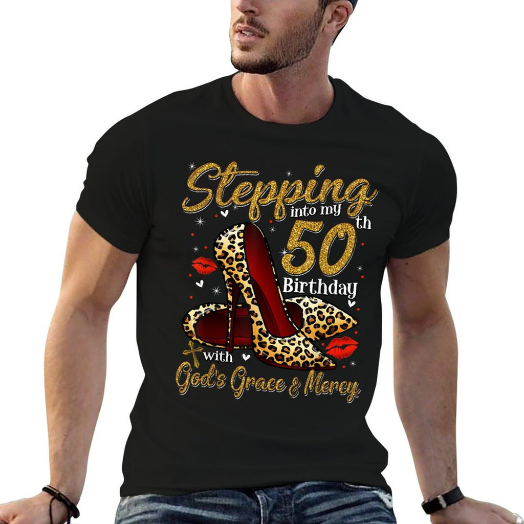 High Heels Stepping Into My 50th Birthday 50 And Fabulous  Classic T-Shirt