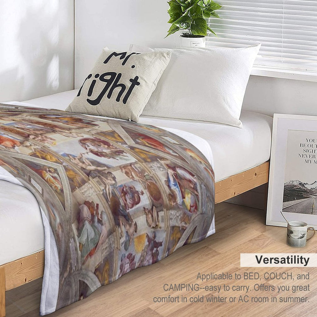 Sistine Chapel Ceiling Velvety-soft Throw Blanket