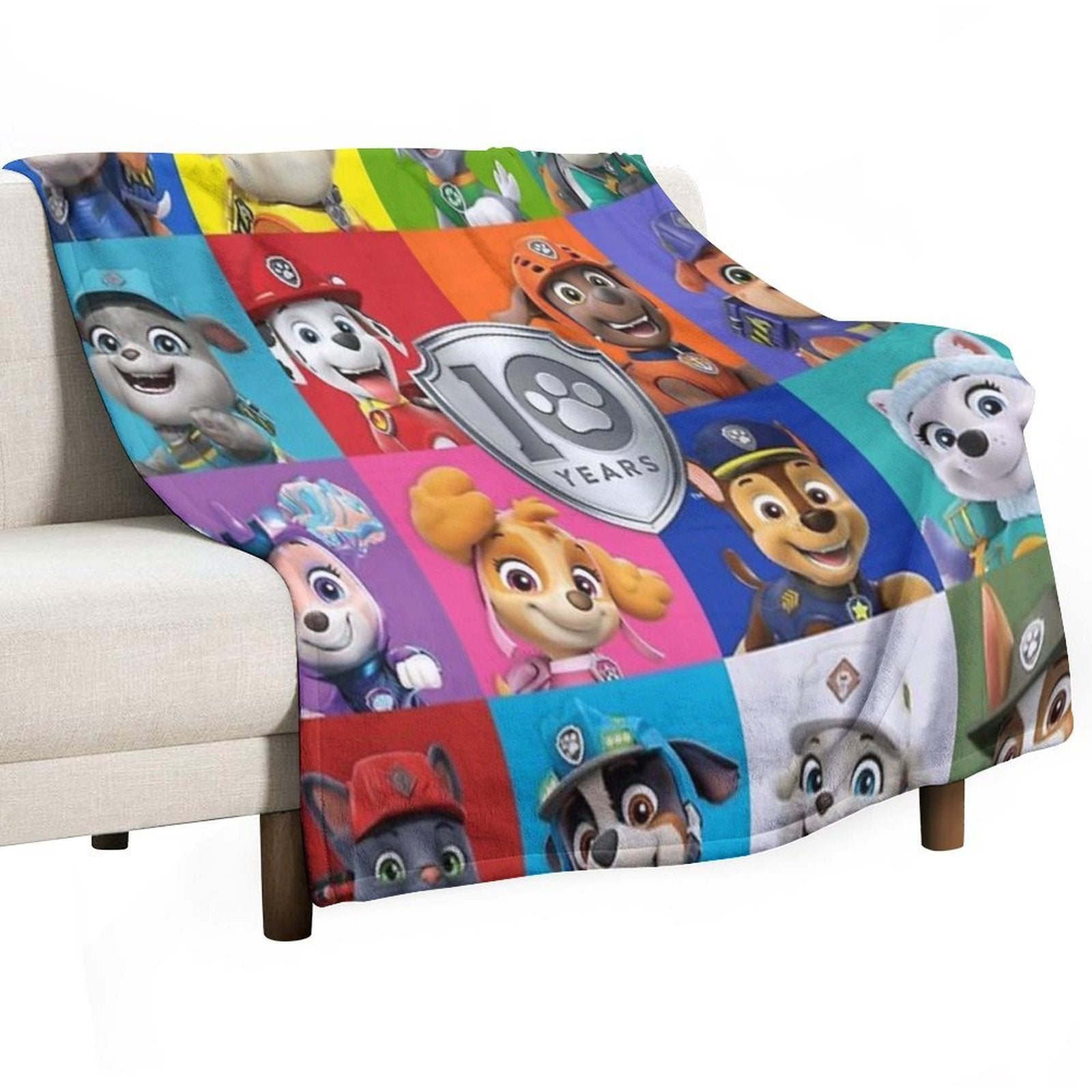 Paw Patrol Fanart Easy Care Throw Blanket