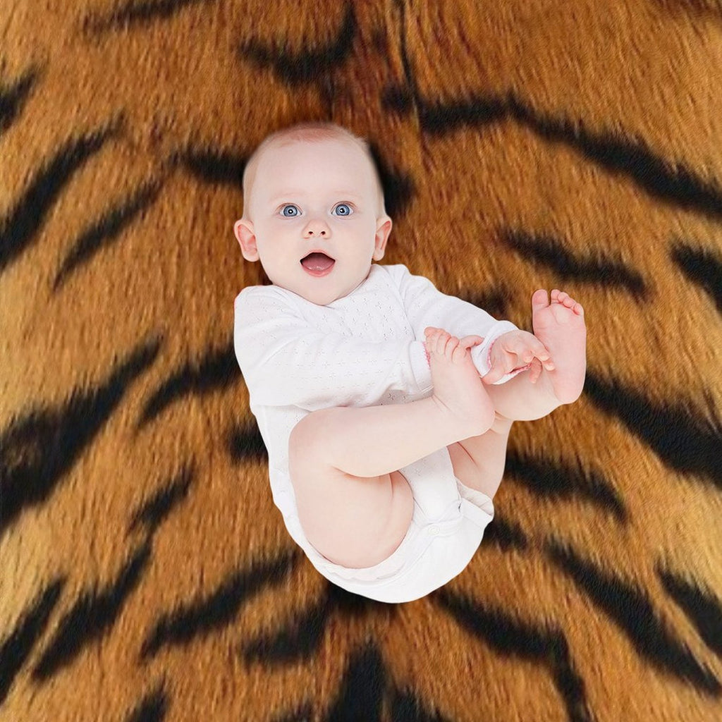 Tiger Fur Texture Durable Throw Blanket