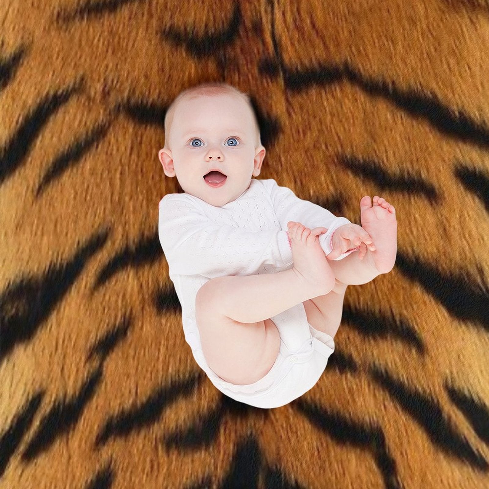 Tiger Fur Texture Durable Throw Blanket