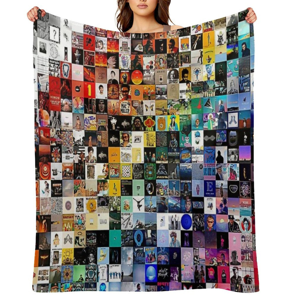 Rainbow Musical Full Album Collage Multi-functional Throw Blanket