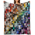 Rainbow Musical Full Album Collage Multi-functional Throw Blanket