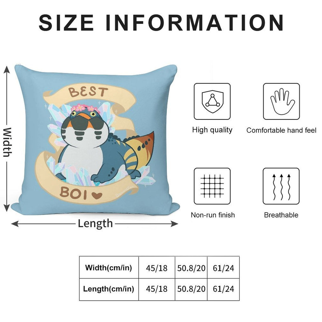 Dodogama Best Boi (MonHun World) Soft Fade-Resistant Throw Pillow