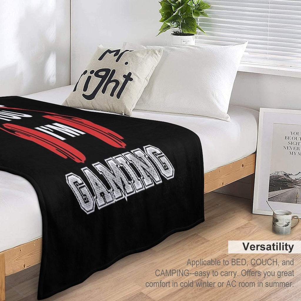 Video Gaming Gift Gamer Headset  Design Wrinkle-free Throw Blanket