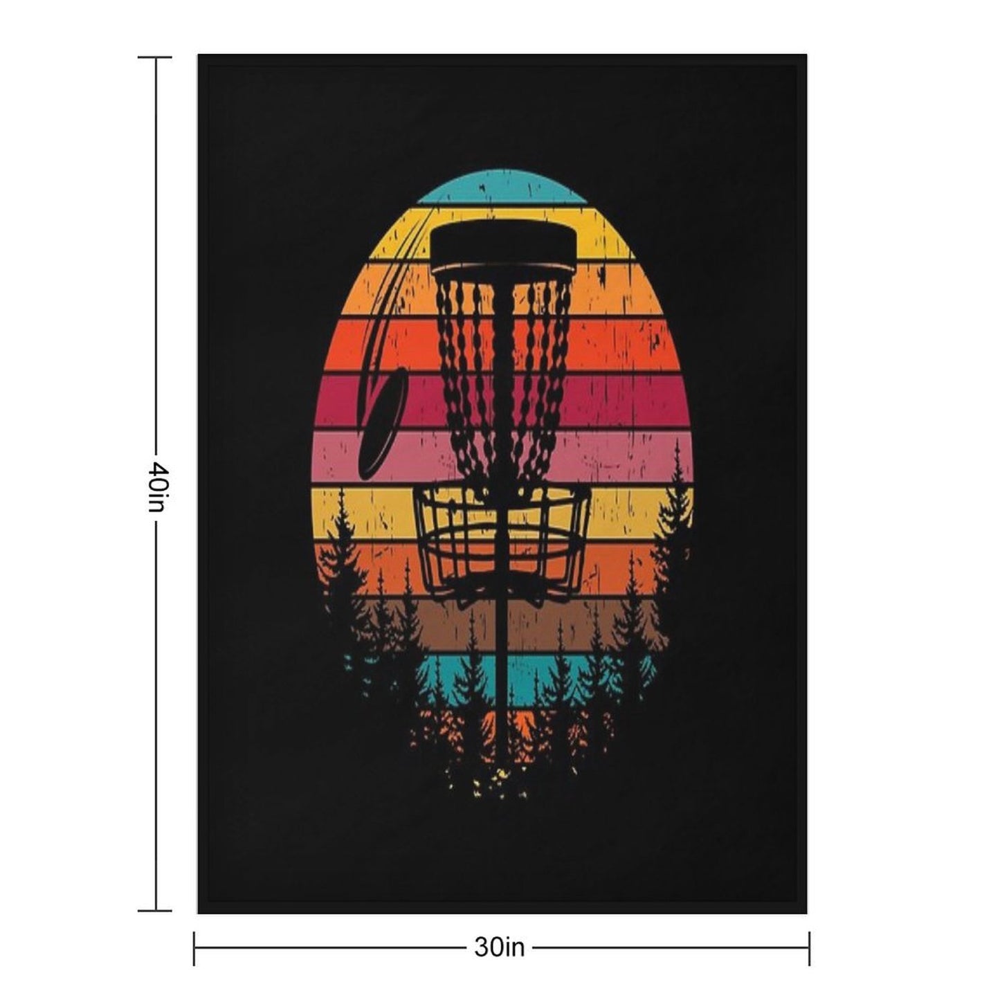 Vintage Disc Golf Frisbee Golf Disc Sport Eco-conscious Throw Blanket
