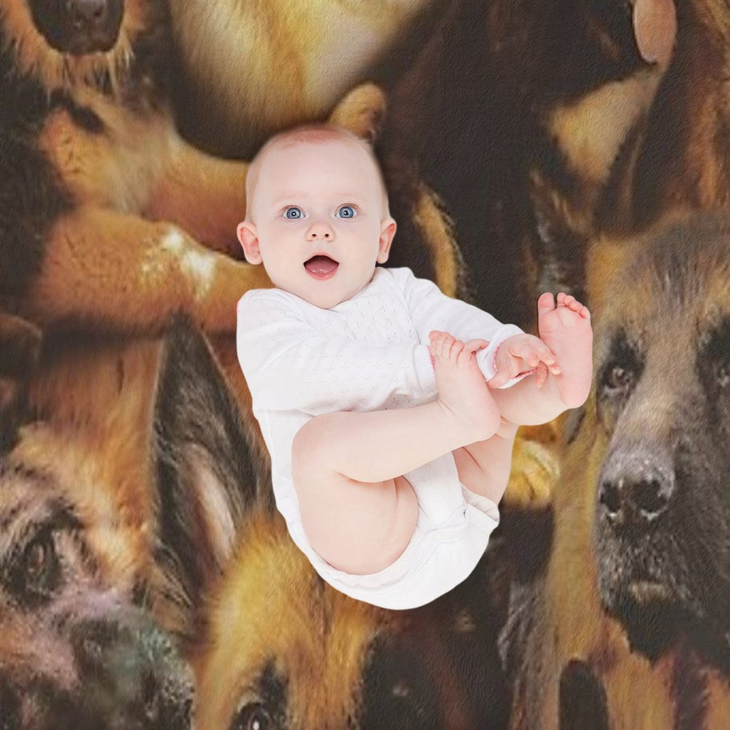 German Shepherds Sustainable Throw Blanket
