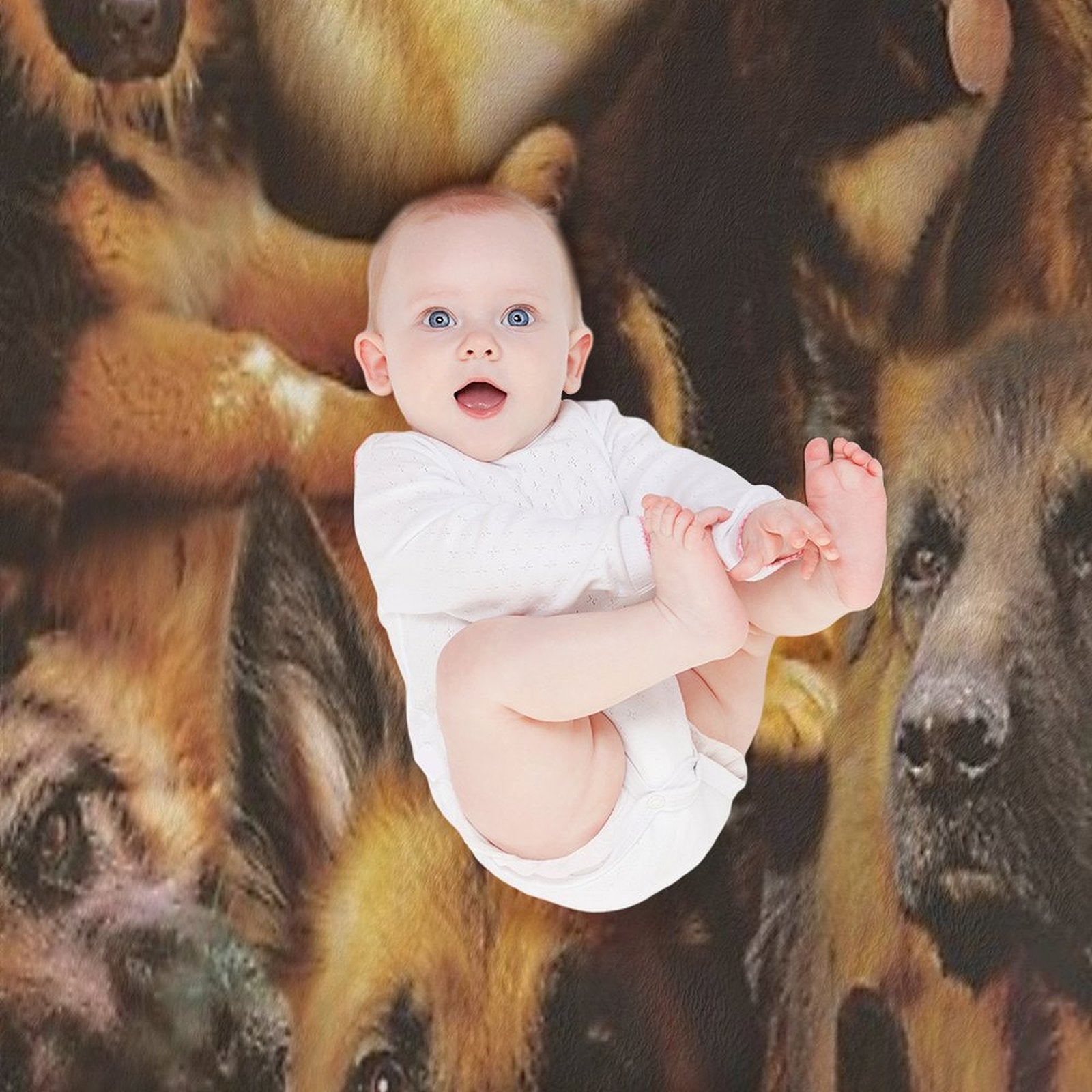 German Shepherds Sustainable Throw Blanket