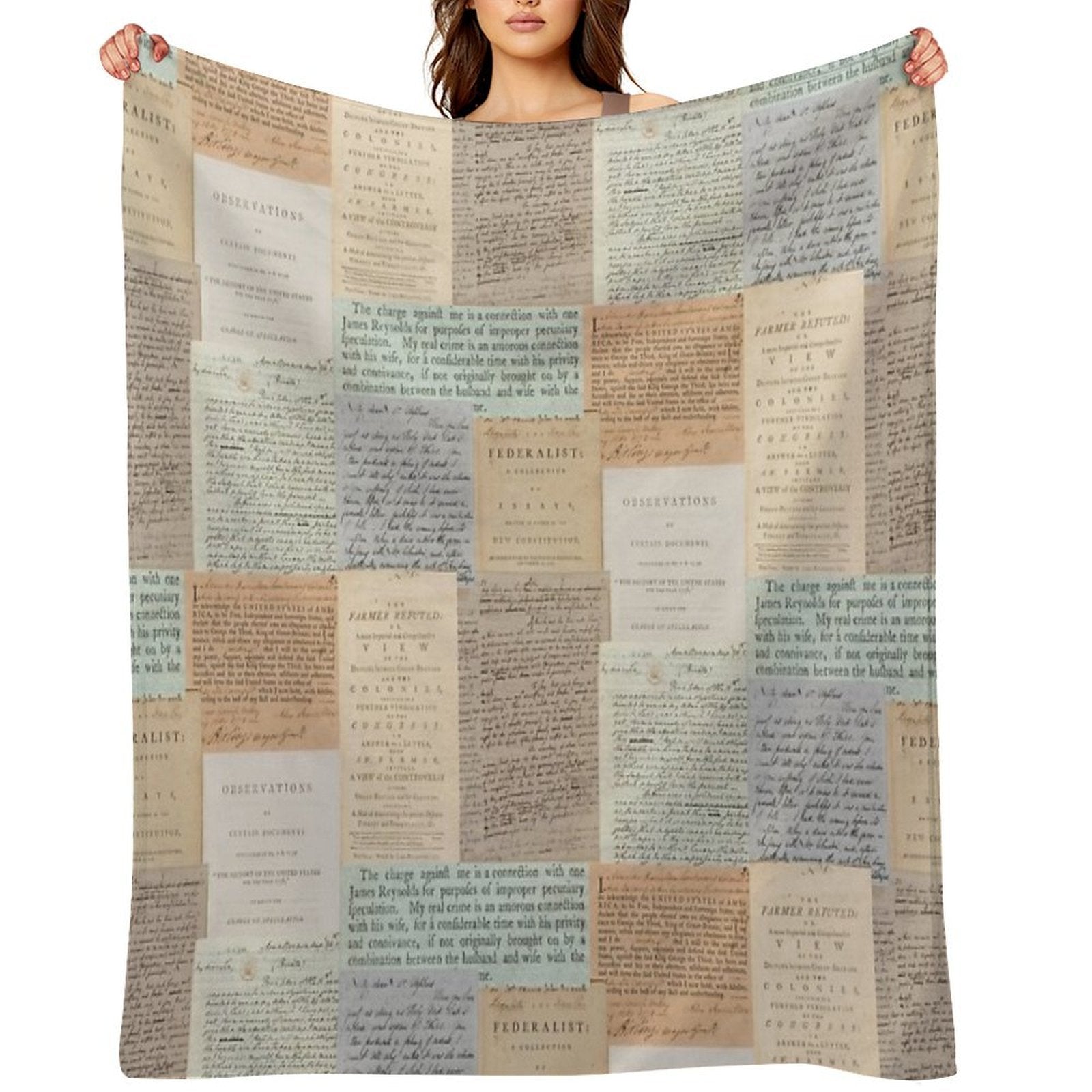 Alexander Hamilton Papers Collection All-season Throw Blanket